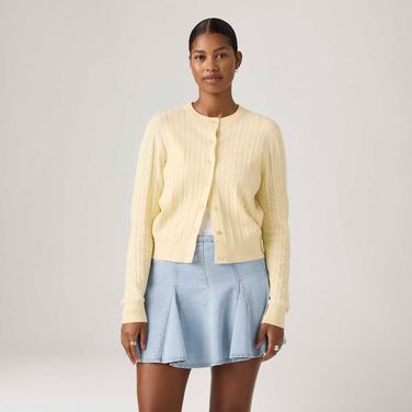 Cardigã Levi's® Super Soft Crewneck Amarelo