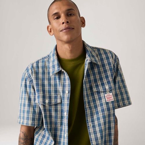 Camisa Levi's® Worker Azul Manga Curta