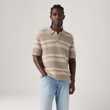 Polo Levi's® Laguna Sweater Manga Curta Cinza