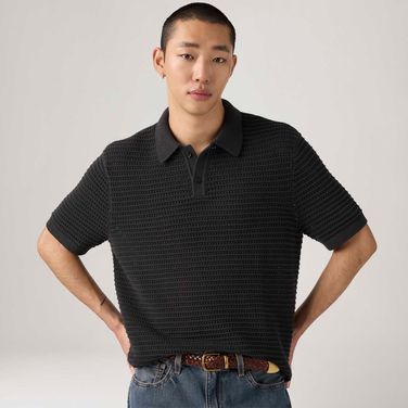 Polo Levi's® Laguna Sweater Manga Curta Preta
