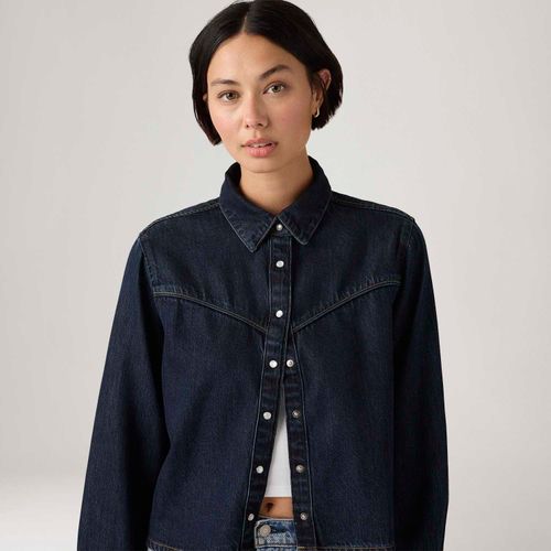 Jaqueta Jeans Levi's® Logan Tancel Lavagem Escura