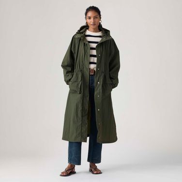 Trench Coat Levi's® Simone Bubble Parka Verde Escuro