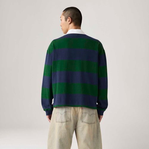 Polo Levi's® Hudson Boxy Rugby Azul Manga Longa
