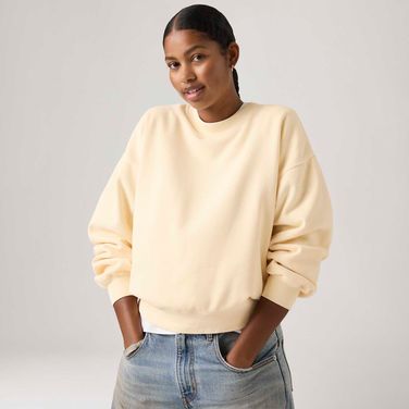 Moletom Levi's® Boxy Crew Neck Amarelo Claro