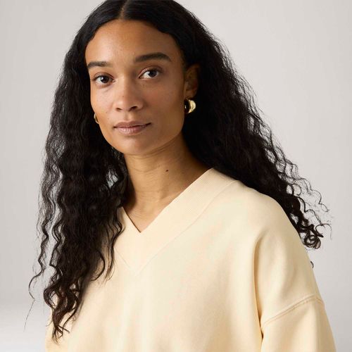 Suéter Levi's® V-Neck Fleece Amarela