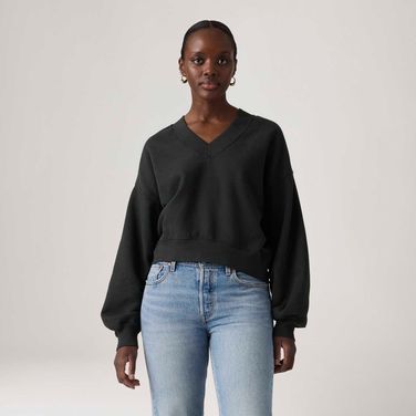 Suéter Levi's® V-Neck Fleece Preta