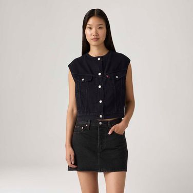 Colete Jeans Levi's® Shrunken 90's Preto