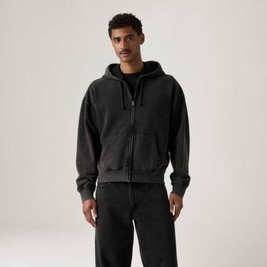 Moletom Levi's® Hayes Boxy com Capuz e Zíper Preto