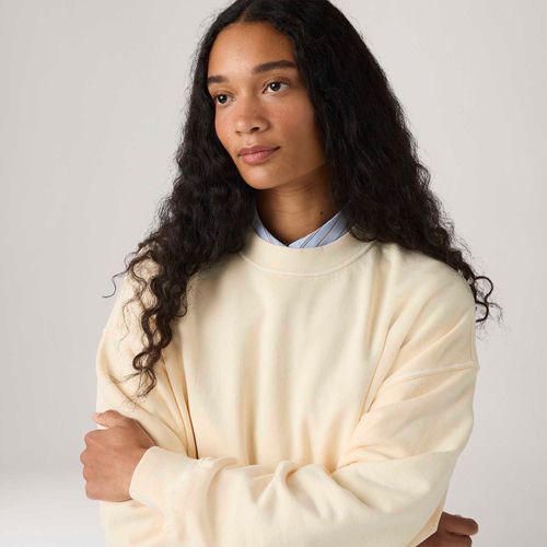 Moletom Levi's® Boxy Crewneck French Terry Amarelo Claro