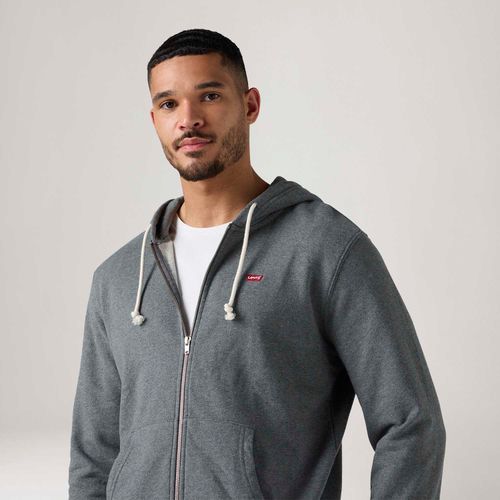 Moletom Levi's® The Original Housemark com Zíper e Capuz Cinza