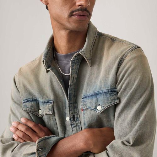 Camisa Jeans Levi's® Relaxed Westrn Lavagem Média