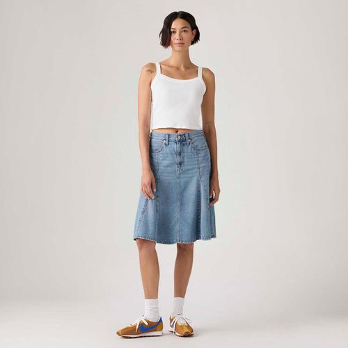 Saia Jeans Levi's® Godet Knee Lavagem Média