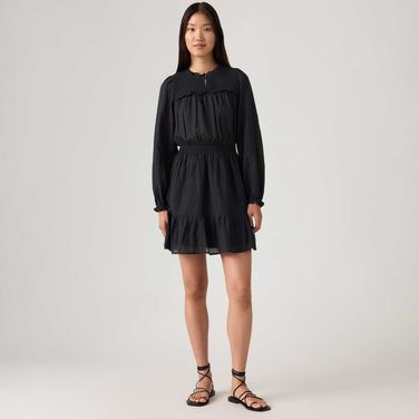 Vestido Levi's® Liora Mini Preto Manga Longa