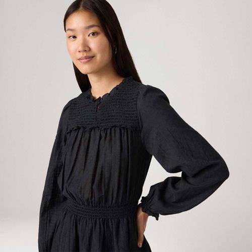 Vestido Levi's® Liora Mini Preto Manga Longa