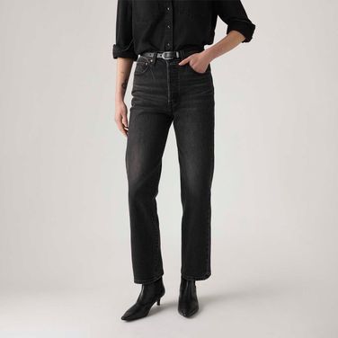 Calça Jeans Levi's® Ribcage Straight Ankle Preta