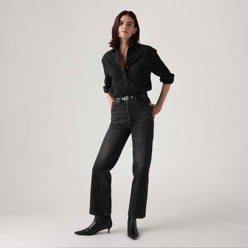 Calça Jeans Levi's® Ribcage Straight Ankle Preta