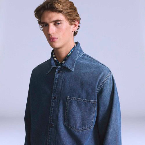 Jaqueta Jeans Levi's® Blue Tab Work Lavagem Média