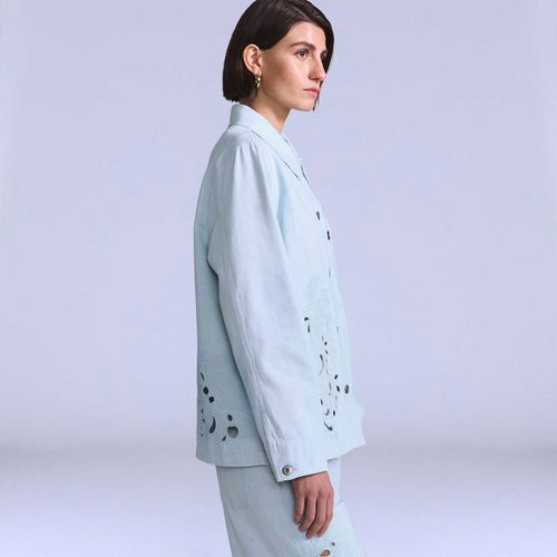 Jaqueta Levi's® Blue Tab Embroidered Bandit Trucker Branca