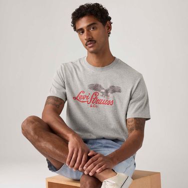 Camiseta Levi's® Graphic Cinza Manga Curta