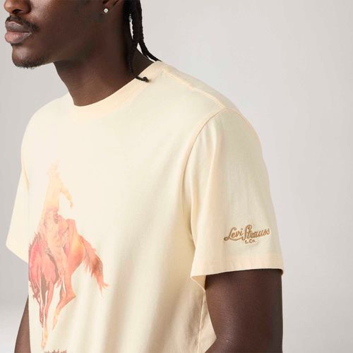 Camiseta Levi's® Graphic Bege Manga Curta