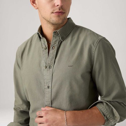 Camisa Levi's® Authentic Button Down Verde Manga Longa