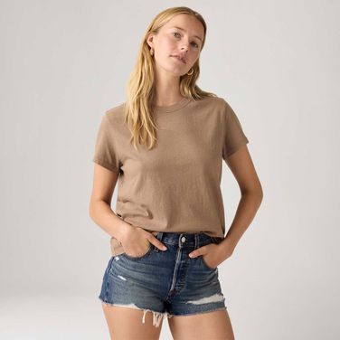 Camiseta Levi's® Favorite Slub Manga Curta Marrom