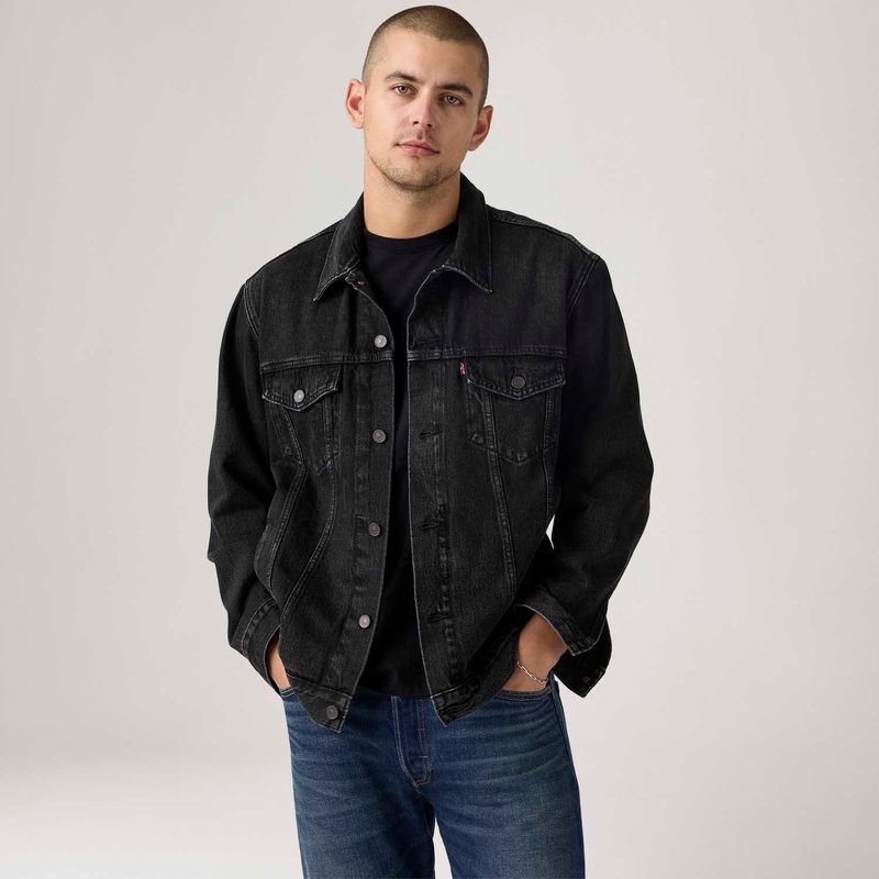 Jaqueta Jeans Levi's® Relaxed Trucker Preta - Levi's® Brasil
