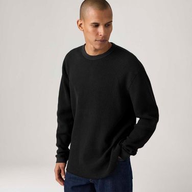 Tricot Levi's® Relaxed Thermal Manga Longa Preta