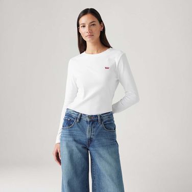 Camiseta Levi's® Essential Housemark Manga Curta Branca