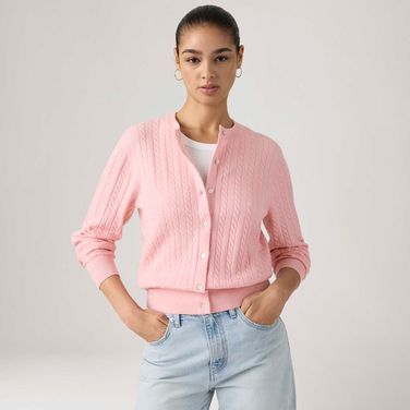 Cardigã Levi's® Super Soft Crewneck Rosa