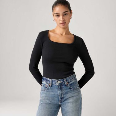 Blusa Levi's® Essential Preta Manga Longa