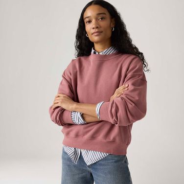 Moletom Levi's® Boxy Crewneck French Rosa