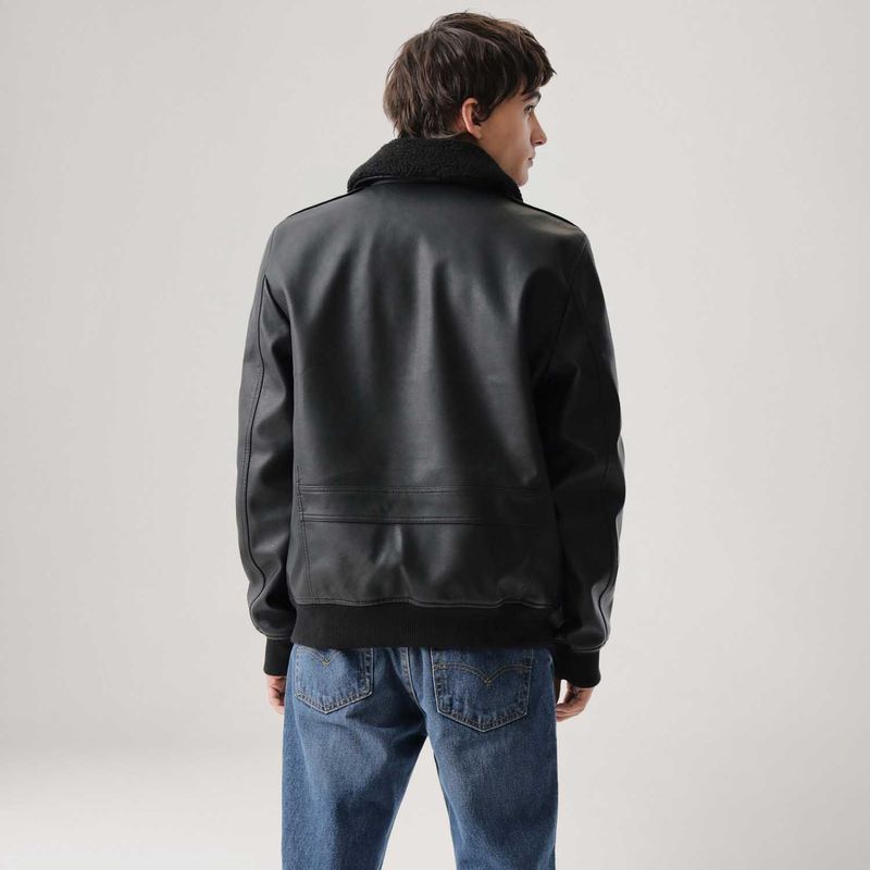 Jaqueta Couro Sintético Levi's® Giiia Aviator Preta - Levi's® Brasil