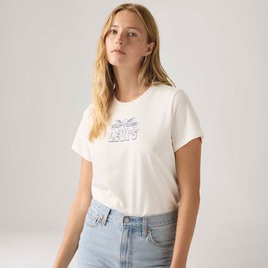 Camiseta Levi's® Graphic Favorite Manga Curta Off White