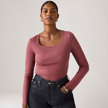 Blusa Levi's® Essential Rosa Manga Longa