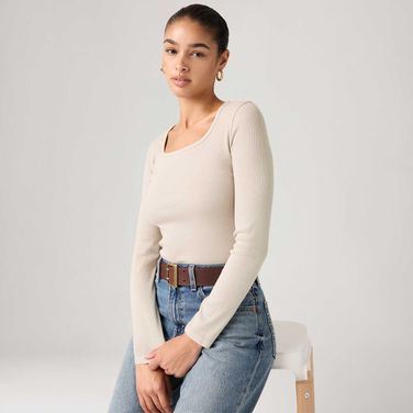 Blusa Levi's® Essential Cinza Manga Longa
