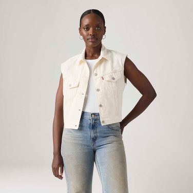 Colete Jeans Levi's® Shrunken 90's Off White