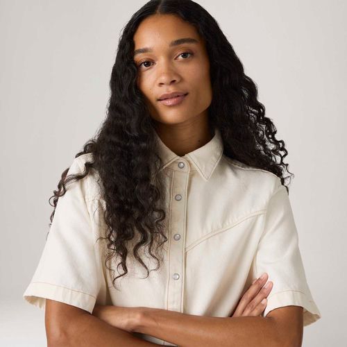 Camisa Levi's® Logan Off White Manga Curta