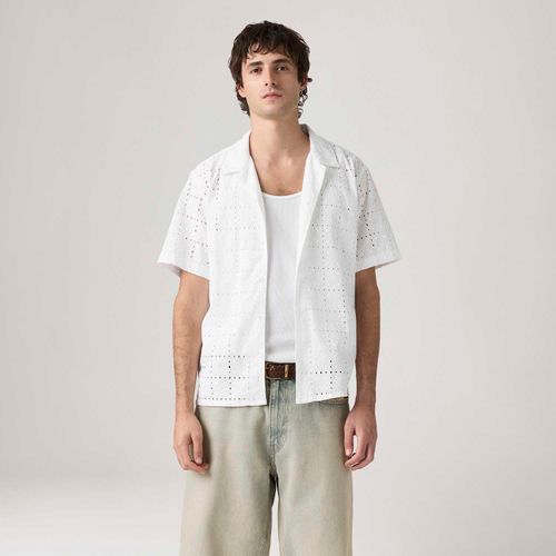 Camisa Levi's® Sunset Standard Branca Manga Curta