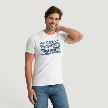 Camiseta Levi's® Graphic Set-in Neck Manga Curta