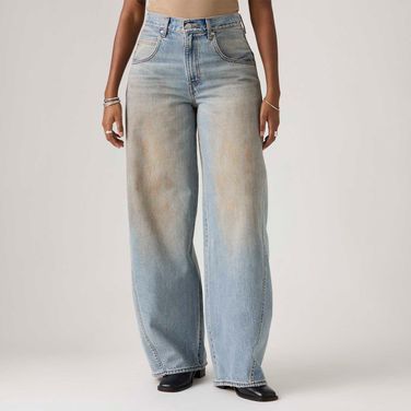Calça Jeans Levi's® Super Baggy Barrel Lavagem Clara