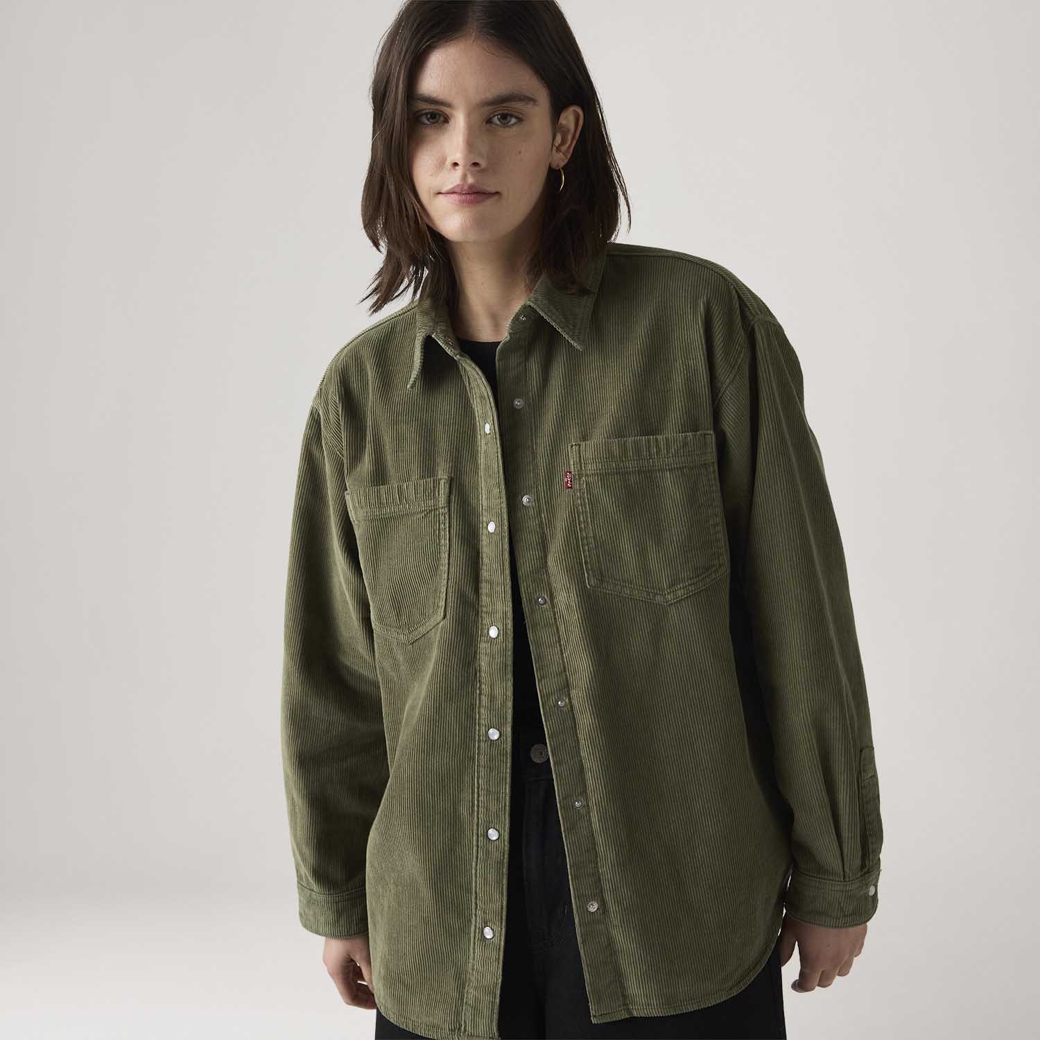 トップス echeveria viscose linen shirts OVY Camisa Levi's® Iris Overshirt Verde - Levi's® Brasil