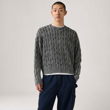 Suéter Levi's® Carmel Cable Crew Preto