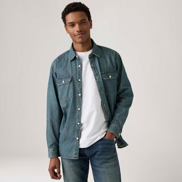 Camisa Jeans Levi's® Jackson Worker Lavagem Média