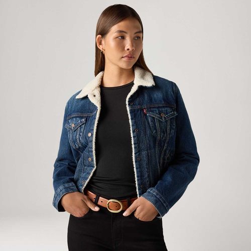 Jaqueta Jeans Levi's® Trucker Sherpa Original Marrom