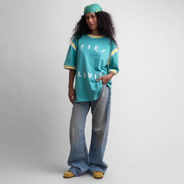 Camiseta Brasil Levi's® x Piet Graphic Verde Manga Curta