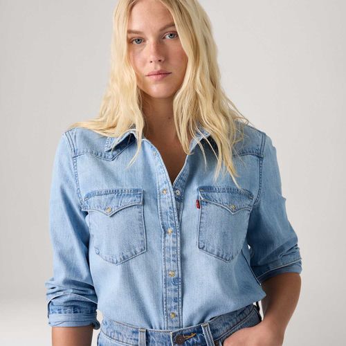 Camisa Jeans Levi's® Heritage Western Lavagem Clara