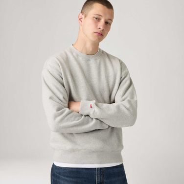 Moletom Levi's® Authentic Crew-Neck Cinza Claro