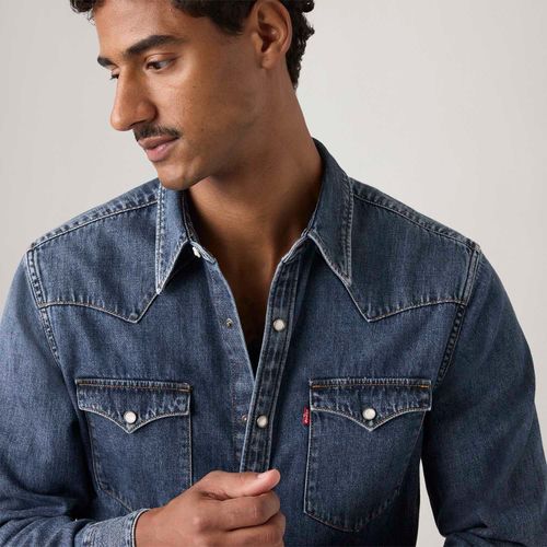 Camisa Jeans Levi's® Barstow Western Standard Lavagem Média