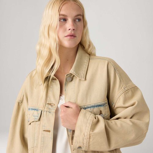 Jaqueta Jeans Levi's® Trucker Loose Crop Bege
